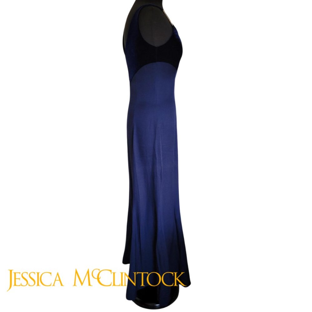 VINTAGE Scott McClintock by Jessica McClintock Gown 6 Prom Velvet 80's 90's - Picture 3 of 6